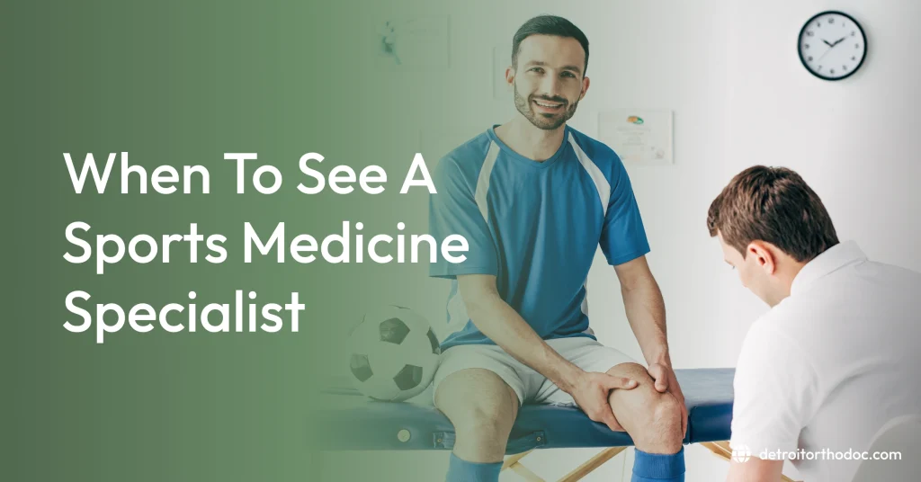 a sports man with sports specialist checking his knees