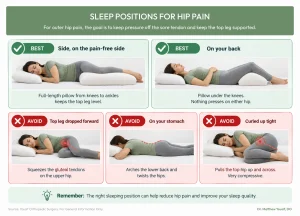 best and worst sleep positions for hip pain